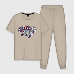 Пижама хлопковая мужская Mahoning Valley Scrappers, цвет: миндальный