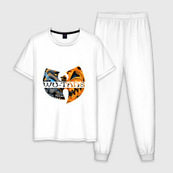 Пижама хлопковая мужская Wu-Tang Clan Game, цвет: белый