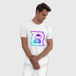 Пижама хлопковая мужская NEON MUTE RAINBOW SIX SIEGE, цвет: белый — фото 2