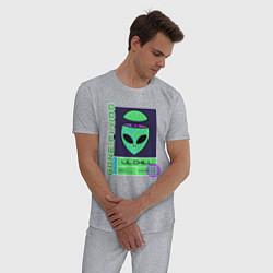 Пижама хлопковая мужская GONE FLUDD UFO, цвет: меланж — фото 2