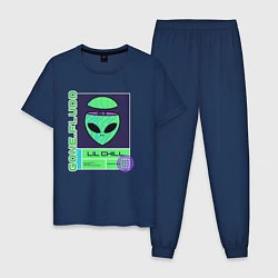 Пижама хлопковая мужская GONE FLUDD UFO, цвет: тёмно-синий