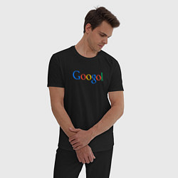 Пижама хлопковая мужская Гоголь Googol, цвет: черный — фото 2