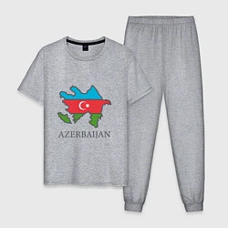 Пижама хлопковая мужская Map Azerbaijan, цвет: меланж