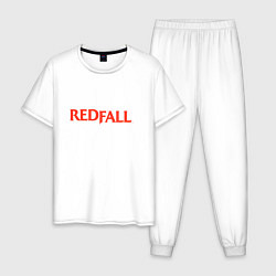 Пижама хлопковая мужская Radfall логотип, цвет: белый