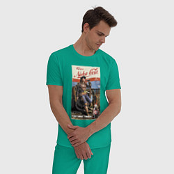 Пижама хлопковая мужская Nuka Cola - raid your first!, цвет: зеленый — фото 2