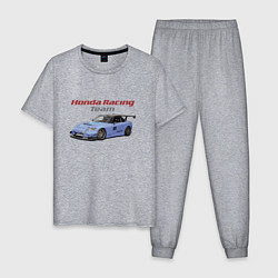 Пижама хлопковая мужская Honda Racing Team!, цвет: меланж