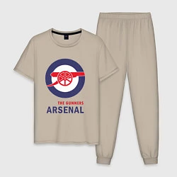 Пижама хлопковая мужская Arsenal The Gunners, цвет: миндальный