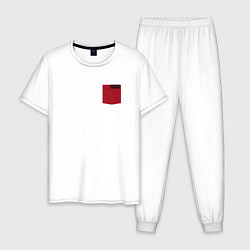Пижама хлопковая мужская FC Barcelona Salid Y Disfrutad 2022, цвет: белый