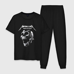Пижама хлопковая мужская Metallica Death Magnetic, цвет: черный