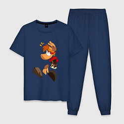 Пижама хлопковая мужская Rayman Рэйман Legends, цвет: тёмно-синий