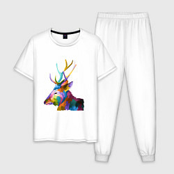 Мужская пижама Цветной олень Colored Deer