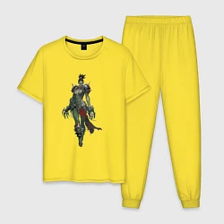 Пижама хлопковая мужская Орк Ла2, цвет: желтый