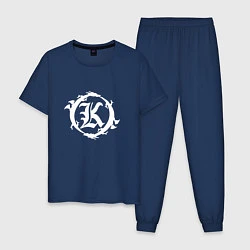 Пижама хлопковая мужская Кукрыниксы логотип, цвет: тёмно-синий