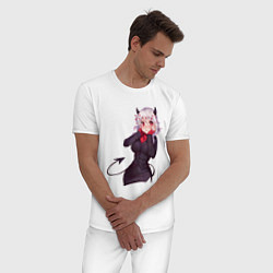 Пижама хлопковая мужская Модеус смущена, цвет: белый — фото 2