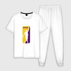 Пижама хлопковая мужская Mamba - Kobe, цвет: белый