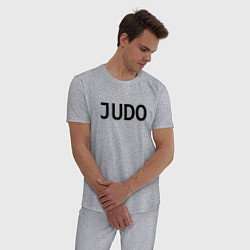 Пижама хлопковая мужская JUDO ДЗЮДО спина, цвет: меланж — фото 2