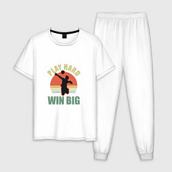 Пижама хлопковая мужская Win Big, цвет: белый