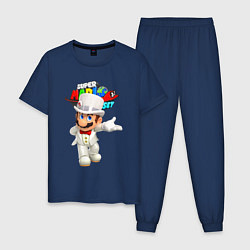 Пижама хлопковая мужская Super Mario Odyssey Nintendo, цвет: тёмно-синий