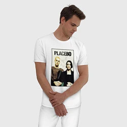 Пижама хлопковая мужская Placebo рок-группа, цвет: белый — фото 2