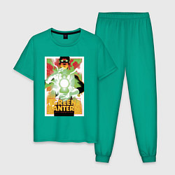 Пижама хлопковая мужская GREEN LANTERN Hal Jordan, цвет: зеленый