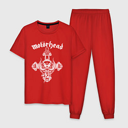 Пижама хлопковая мужская Motorhead lemmy, цвет: красный