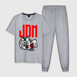 Пижама хлопковая мужская JDM Japan Engine, цвет: меланж