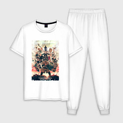 Пижама хлопковая мужская Сага о Винланде Конец пролога, цвет: белый