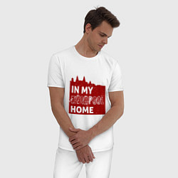 Пижама хлопковая мужская Home - Liverpool, цвет: белый — фото 2