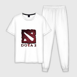 Пижама хлопковая мужская Dota 2 Doka 2, цвет: белый