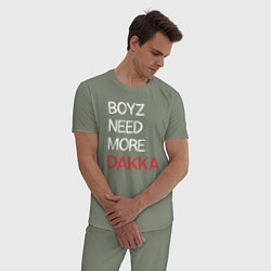 Пижама хлопковая мужская Бойзам надо больше ДАККИ, цвет: авокадо — фото 2