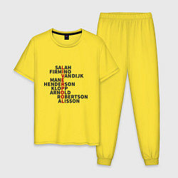 Пижама хлопковая мужская Liverpool Players, цвет: желтый