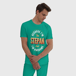 Пижама хлопковая мужская Stepan Классный, цвет: зеленый — фото 2