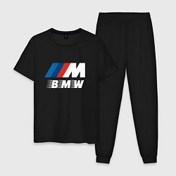Пижама хлопковая мужская BMW BMW FS, цвет: черный