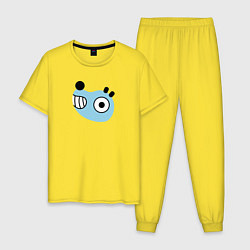 Пижама хлопковая мужская Logo Wobbledogs, цвет: желтый