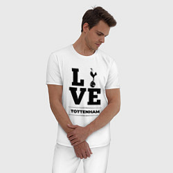 Пижама хлопковая мужская Tottenham Love Классика цвета белый — фото 2