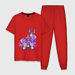 Пижама хлопковая мужская Ириски Ирисы, цвет: красный