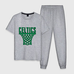 Пижама хлопковая мужская Celtics Dunk, цвет: меланж
