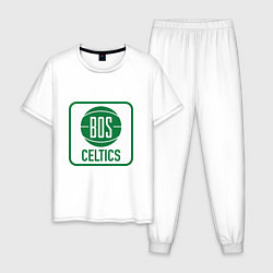 Пижама хлопковая мужская Bos Celtics, цвет: белый