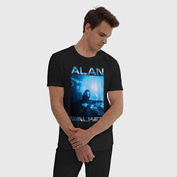 Пижама хлопковая мужская Alan Walker фото, цвет: черный — фото 2