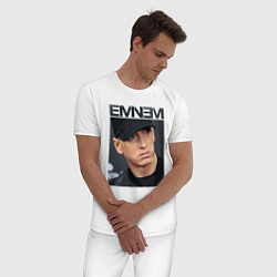 Пижама хлопковая мужская Eminem фото, цвет: белый — фото 2