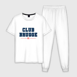 Пижама хлопковая мужская Club Brugge FC Classic, цвет: белый
