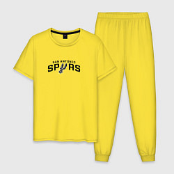 Пижама хлопковая мужская Сан-Антонио Спёрс NBA, цвет: желтый