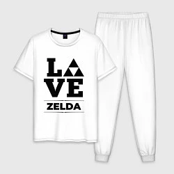 Пижама хлопковая мужская Zelda Love Classic, цвет: белый