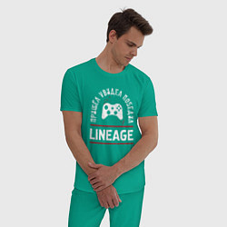 Пижама хлопковая мужская Lineage: Пришел, Увидел, Победил, цвет: зеленый — фото 2