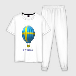Мужская пижама 3d aerostat Sweden flag