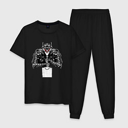 Пижама хлопковая мужская Black Swordsman, цвет: черный