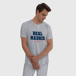 Пижама хлопковая мужская Real Madrid FC Classic, цвет: меланж — фото 2