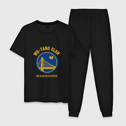 Пижама хлопковая мужская Wu - Warriors, цвет: черный