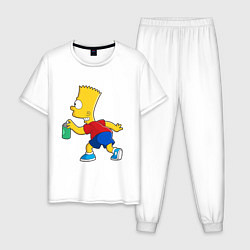 Мужская пижама Барт Симпсон принт