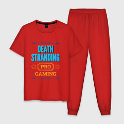 Пижама хлопковая мужская Игра Death Stranding PRO Gaming, цвет: красный